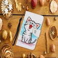 thumbnail image 5 of Allytech Wallet Case for iPhone 13 2021 Cover with Card Holder, Colorful PU Leather Flip Folio Kickstand Feature Protective Magnetic Snap Case with Wrist Strap for iPhone 13 6.1", Smile Cat, 5 of 5