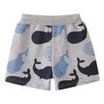 thumbnail image 3 of Toddler Boy Shorts Boys Kids Sport Cartoon Prints Casual Shorts Fashion Beach Cargo Pants Pants Grey 12 Months-24 Months, 3 of 5