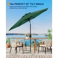 thumbnail image 3 of 9FT Outdoor Patio Umbrella with Double-Layer Vented Canopy, UPF 50+ UV Protection, 8-Rib Steel Frame, Crank & Tilt Mechanism, Detachable Pole, Backyard, Deck, or Poolside, 3 of 7