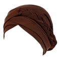 thumbnail image 1 of Aocisk Tied Headwrap Braid Head Wrap Cap for Women Ethnic Style Baseball Hat Coffee One Size, 1 of 4