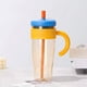 thumbnail image 5 of Taza de Agua con Popote de Plástico Resistente al Calor de Gran Capacidad 1100ml, Térmica Portátil a Prueba de Fugas y Quemaduras con Asa, Colores: Blanco, Azul Cielo, Naranja, Verde Claro, Negro, 5 of 6