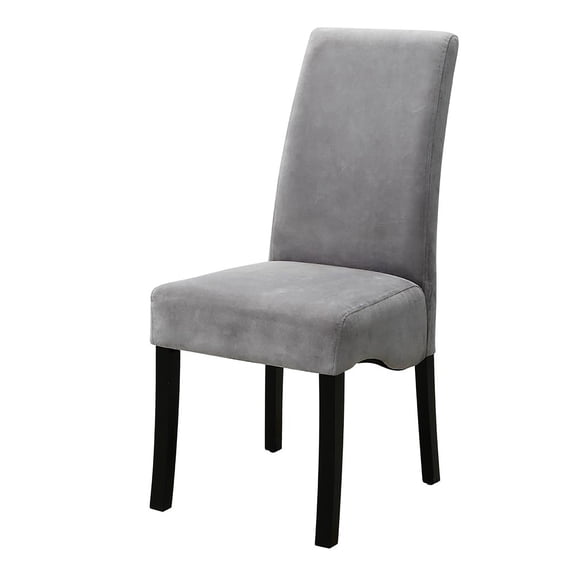 Upholstered Dining Chair Set | Comfortable Seating for Coffee Breaks | Grey Fabric Upholstery | Sturdy Angled Legs