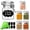 4oz*6, variant on Set Of 6 Square Glass Jars With Airtight Wire Clamp Lids (17 Oz) Wide Mouth Pantry Canisters For Overnight Oats Jam Pickling Spice Storage Gifts