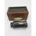thumbnail image 2 of Brass telescope with glass wooden box 6 inches, 2 of 3