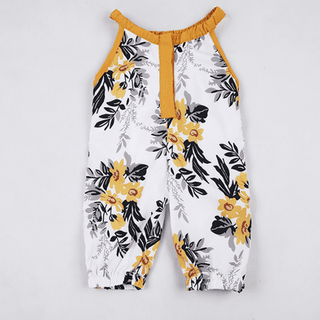 

Baby Girls Clothing Infant Baby Girls Floral Sleeveless Summer Jumpsuit Romper Clothes Outfits Set