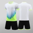thumbnail image 7 of SGFCWSX Boys 2 Piece Active Outfits Kids Summer Quick Dry Breathable Short Sleeve Tee Graphic Print Elastic Waist Shorts with Pockets Soccer Wear White Size 7-8 Years, 7 of 7