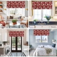 thumbnail image 5 of Red Truck Christmas Farmhouse Short Window Curtain Valances, Xmas Tree Snowflake Winter Rod Pocket Kitchen Valances for Living Room Bedroom Bathroom Cafe 42" x 18", 5 of 8