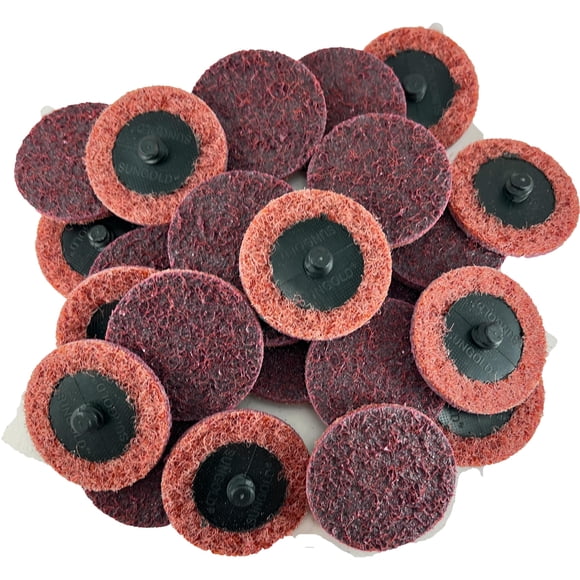 Sungold Abrasives 74903 Medium Non Woven Surface Conditioning R-Type Quick Change Disc, 2-Inch, Maroon (25/Box)