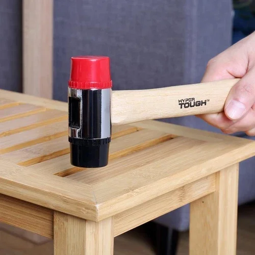 Double Faced Mallet Hammer Soft Blow Tool Durable Heads Ergonomic Grip New