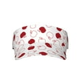 thumbnail image 2 of PAYOHTO Red Apple Sun Visor Ponytail Tennis Hat for Teen Women Breathable Polyester Sun Golf Cap for Men Outdoor Sports Visors Hats for Summer, 2 of 8