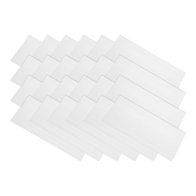 Unique Bargains Microfiber Cleaning Cloth 6' x 6' Soft Suede for Camera Lens, White 24 Pack