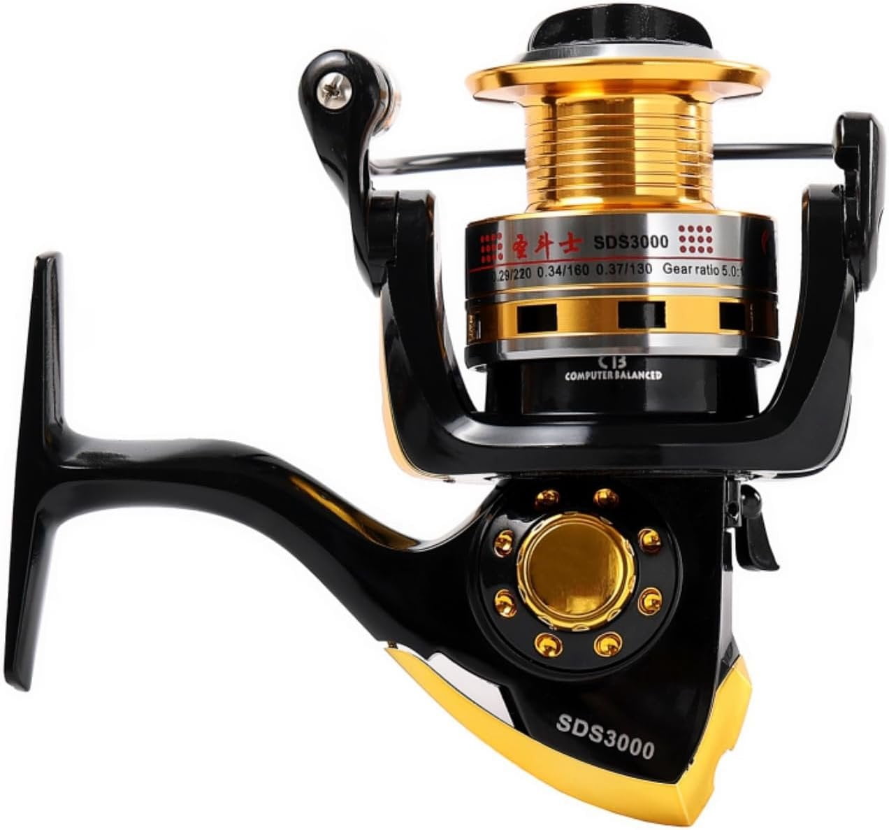Spinning Fishing Reels for Saltwater Freshwater 1000 2000 3000 4000 5000 6000 Series Fishing Spool Left/Right Interchangeable Trout Carp Spinning Reel Light and Smooth