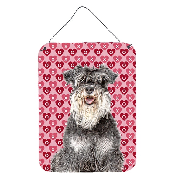 Hearts Love and Valentine's Day Schnauzer Wall or Door Hanging Prints