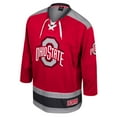 thumbnail image 2 of Men's Colosseum  Scarlet Ohio State Buckeyes Athletic Machine Fashion Hockey Jersey, 2 of 3