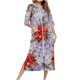 thumbnail image 5 of Camisón de invierno con mangas 3/4 y estampado navideño para mujer, con cremallera y bolsillos, holgado, para mujer, 5 of 8