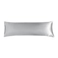 thumbnail image 1 of Funda de almohada de seda satinada plateada LSLJS, 50,8 x 137,2 cm, 1 of 7