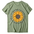thumbnail image 3 of Gubotare Womens T Shirts Summer Tops for Women Crewneck Loose Fit Soft,Green XL, 3 of 4