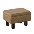 thumbnail image 7 of Tcbosik Cozy Brown Rectangular Storage Ottoman - Versatile Footrest, Seat, and Step Stool with Soft Linen Fabric - Fits Perfectly Under Desks and Tables, 7 of 7
