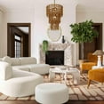 thumbnail image 3 of Broohah Cream Boucle Ottoman, 3 of 3