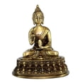 thumbnail image 1 of eSplanade - Meditating Buddha - Tibetan Buddhist Showpiece | Murti Idol Statue Figurine Sculpture | Pooja Items - Home Decor | Brass - 5.5" Inches, 1 of 5