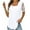 White, variant on Inverlee Womens T Shirts V Neck Summer Short Sleeve Tops Lace Cute Solid Color Shirts Classic Vacation Tunic Blouse Tee Summer Fashion