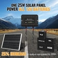 thumbnail image 3 of Cargador lento de batería solar ECO-WORTHY 25 W 12 V con controlador, 3 of 9