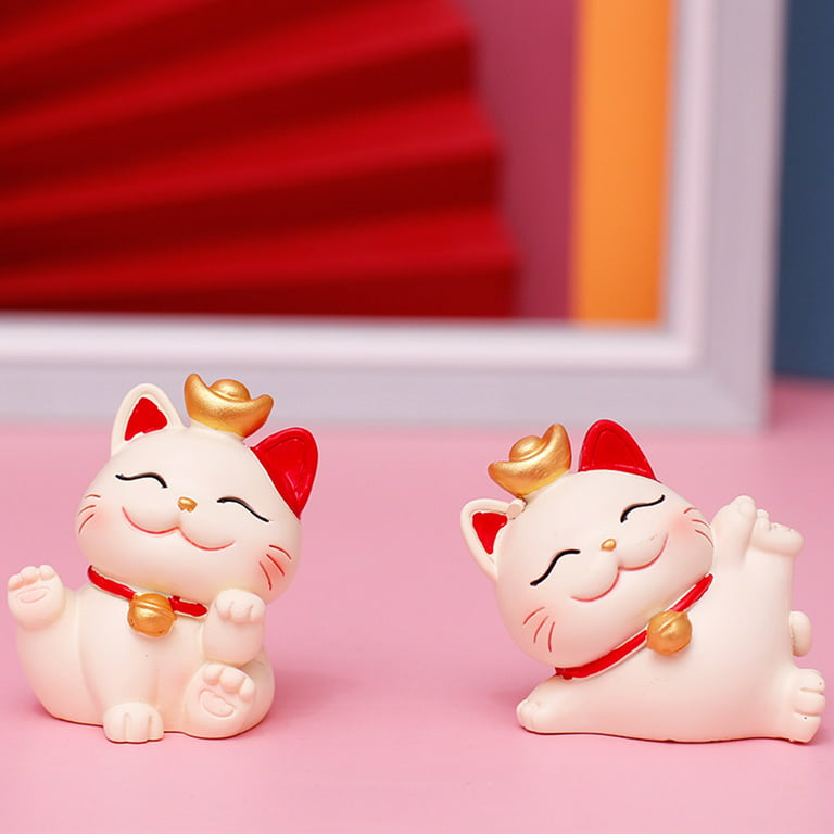 Yirtree Luck Kitty, Good Luck Cat, Maneki Neko Solar Chinese Lucky Cat  Waving Arm Suitable for Car, Home, Restaurant, Stores, Office and Other  Place You Want Bring Luck 