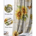 thumbnail image 3 of Yellow Sunflowers Kitchen Curtains Country Botanical Flowers Butterfly Cafe Short Curtains for Bathroom Blackout Window Curtain Small Window Treatment Drapes for Bedroom Living Room 27.5"x39"x2, 3 of 9