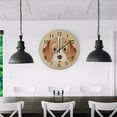 thumbnail image 3 of SKYSONIC Silent Wooden Round Wall Clock Foxhound Dog Non Ticking Battery Operated Clocks for Home Office Living Room Bedroom, 3 of 6