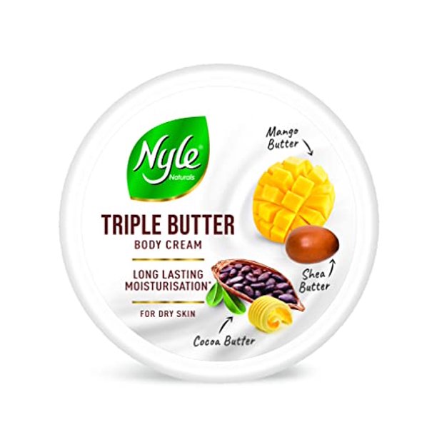 Nyle Naturals Triple Butter Body Cream for Long Lasting Moisturization