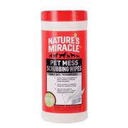 Nature’s Miracle Pet Mess Scrubbing Wipes 30 Count, Removes Stubborn, Caked-On Debris