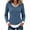 Navy, variant on Staron Women's Ribbed Knit Sweaters V Neck Long Sleeve Slim Fit Casual Pullover Tops Fall Winter Layered Curved Hem Stretchy Knit Shirt Army Green XXL