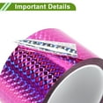thumbnail image 3 of Unique Bargains Universal 164.04ft x 2.36" Air-Release Adhesive Pinstripe Tape Holographic Automotive Pinstriping Tape BOPP Purple, 3 of 6