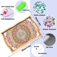 thumbnail image 2 of Bandeja para Servir Pintura Diamantes DIY 5D Mandala Con Asa Mesa Escritorio, 2 of 8
