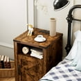 thumbnail image 5 of Easoger Nightstand with Charging Station 2-Piece Set, Farmhouse End Table with Barn Door, Sofa Side Table with Storage Space, for Livingroom and Bedroom, Brown, 5 of 11