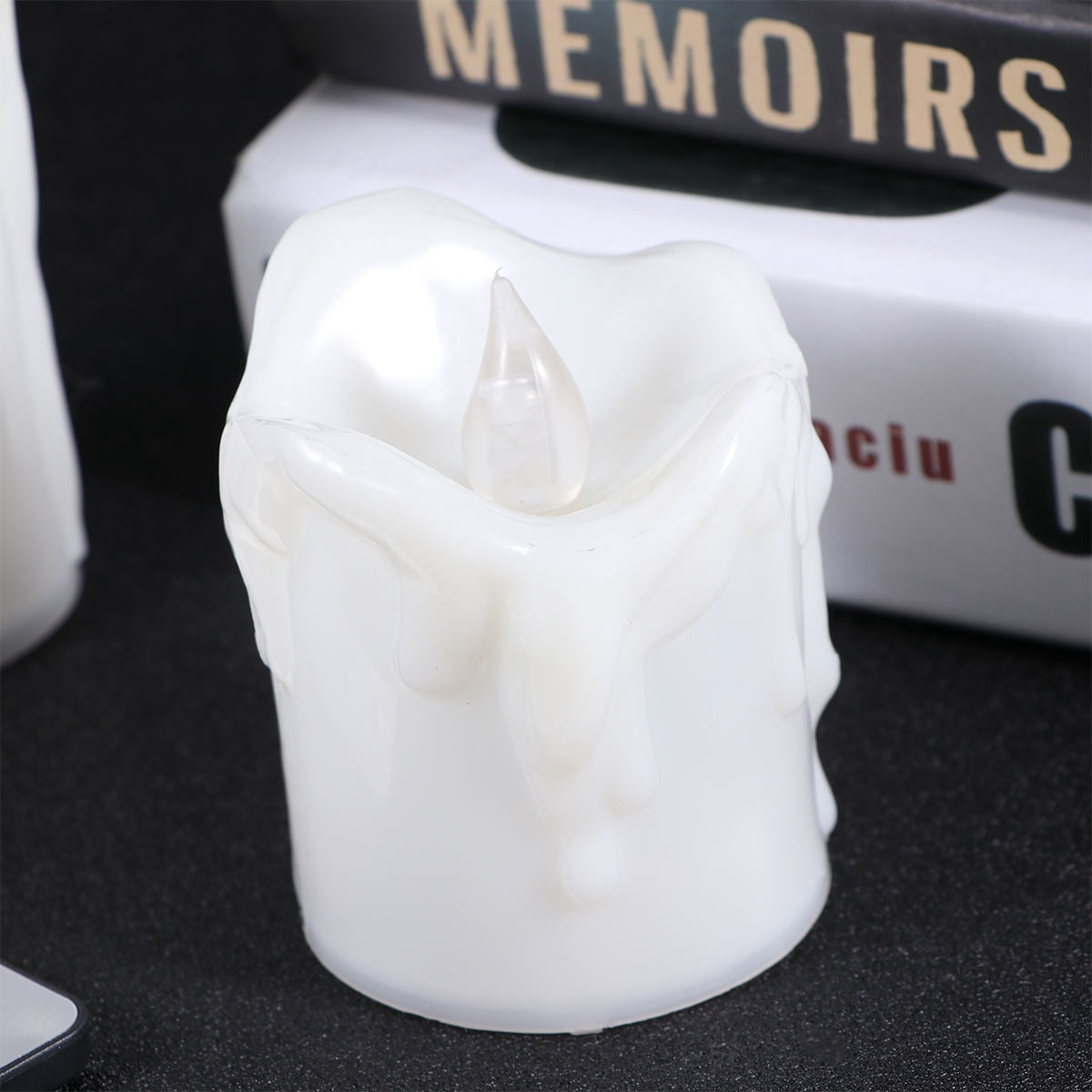 HEALEEP 3Pcs Rechargeable Flameless Candles Flickering Moving for Decoration Light in Various Occasions