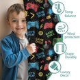 thumbnail image 3 of Blackout Kids Curtains,Colorful Games Slogan Black Pattern Childrens Insulated Curtains Set Of 2,Bedroom Essentials,Toddler Room Decor 52"x63", 3 of 5