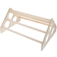 thumbnail image 3 of Wooden Chicken Stand Bar 3-hole Pet Chicken Wooden Stand Hen Standing Rack, 3 of 8