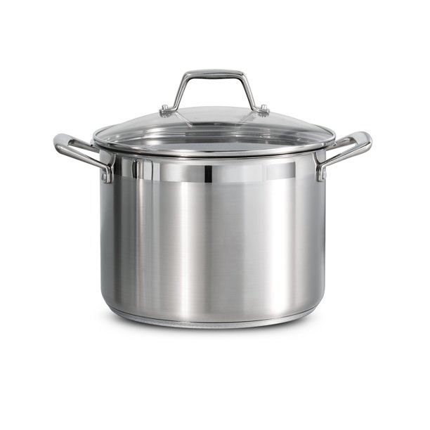 Olla para cocinar pasta Tramontina Lock & Drain de acero inoxidable de 8 litros