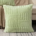 thumbnail image 6 of Mdesiwst Pillow Cover Striped Design Hidden Zipper Soft Touch Removable Breathable Create Warm Atmosphere Non-Deformed Solid Color Cushion Case Livingroom Decor, 6 of 7