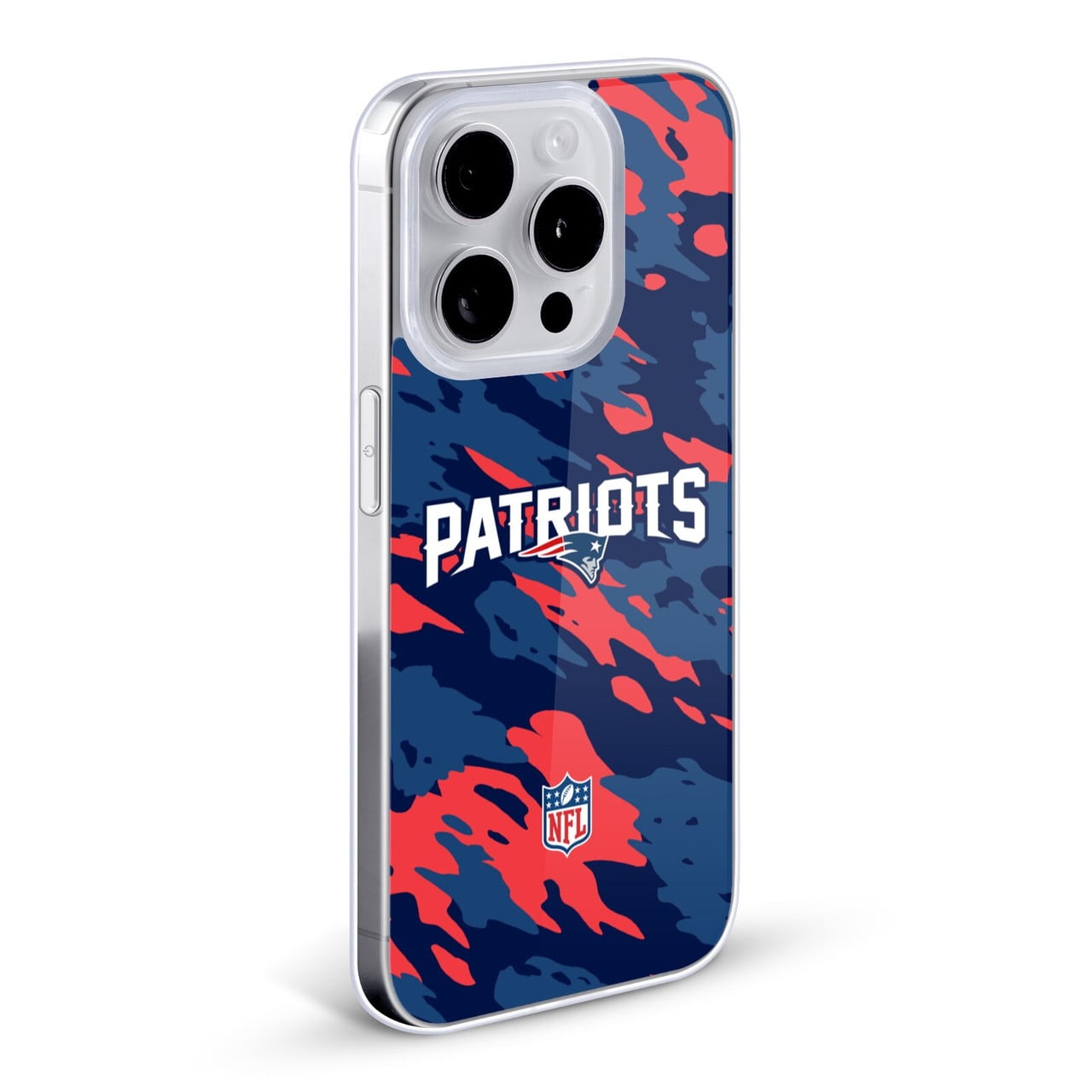 Head Case Designs NFL New England Patriots Logo Camou Soft Gel Case for Apple iPhone 14 Plus