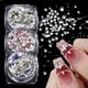 thumbnail image 2 of Perlas Blancas Mezcla Tamaños De Vidrio Transparente 3D Uñas Arte Diamantes De Imitación Cuentas Manicura Decoraciones, 2 of 4