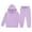 Light Violet, variant on Ruyang Boys Girls Sweatsuit Set Plain Long Sleeve Hoodies Joggers Suit 2 Piece Outfit Kids Cotton Fall Winter Tracksuit Winter Clothes