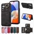 thumbnail image 1 of SaniMore for Samsung Galaxy A34 5G (6.6" 2023) Case, PU Leather Skin Shockproof Bumper Flip Purse RFID Blocking Metal Ring Stand Shell, Card Holder Cash Pocket Anti-drop Cover, Black, 1 of 17