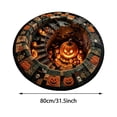 thumbnail image 2 of 3D Optical Illusion Halloween Rug Spooky Hole Pumpkin Ghost Printed Circular Floor Mat Non Slip Decorative Round Doormat For Entryway Bedroom Halloween Party, 2 of 3