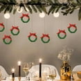 thumbnail image 2 of Mini Christmas Wreath for Tree Decoration Set of 10 Pieces with Bow and Vines, Ideal for Holiday Ornaments and Small Gift Scenes, 2 of 7