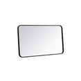 thumbnail image 5 of Soft corner metal rectangular mirror 20x36 inch in Black, 5 of 10