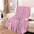 thumbnail image 2 of Pink Breast Cancer Round Blanket,Comfortable Soft Flannel Throw Blanket,All Season,Warm Lightweight Blankets for Sofa Bed Couch Living Room Chair 47"x47", 2 of 5