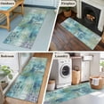thumbnail image 5 of Blue Sage Green Boho 2'x6' Runner Rugs for Hallway Kitchen Bedside Non Slip Washable, Vintage Ethnic Tribe Abstract Art Entryway Rug Runners with Rubber Backing, Long Carpet Runner for Laundry Room, 5 of 8
