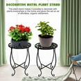 thumbnail image 7 of KABB 15'' Tall Plant Stand for Flower Pot Set of 1, Round Metal Plant Stand Indoor, Decorative Black Flower Pot Stand Plant Table, 7 of 7